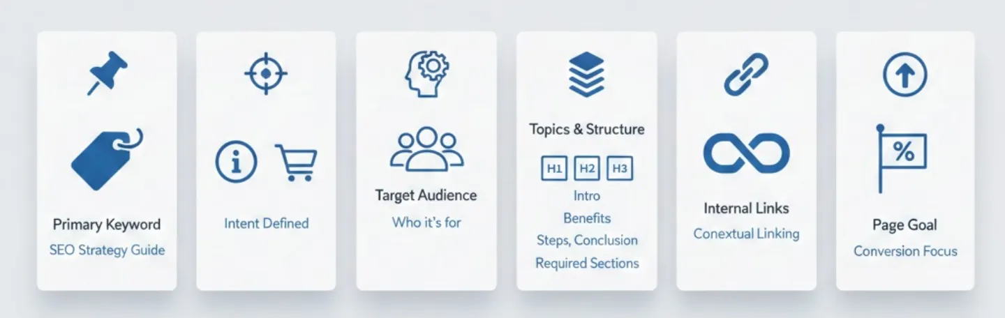 SEO Content Brief Checklist